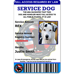 Service Dog ID Card