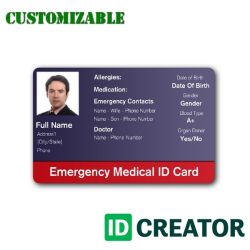 Medical ID Card Templates & Badge Maker | IDCreator