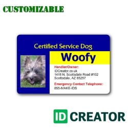 Service Dog Identification Card Template from cdn.idcreator.com
