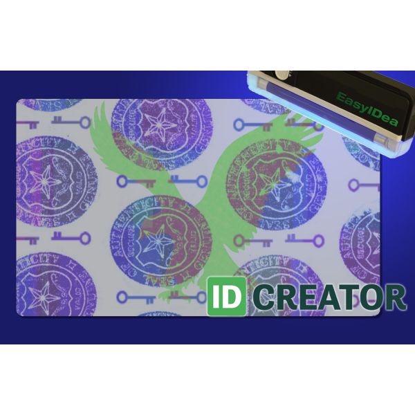 Shield and Key Hologram with UV Eagle Overlay From IDCreator