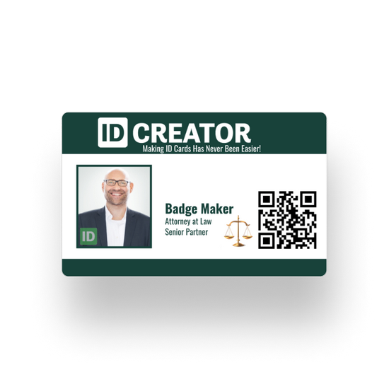 Attorney Id Card Design Template For Law Firm