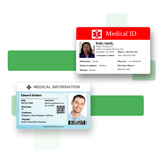 Emergency Medical Information Id Card Templates