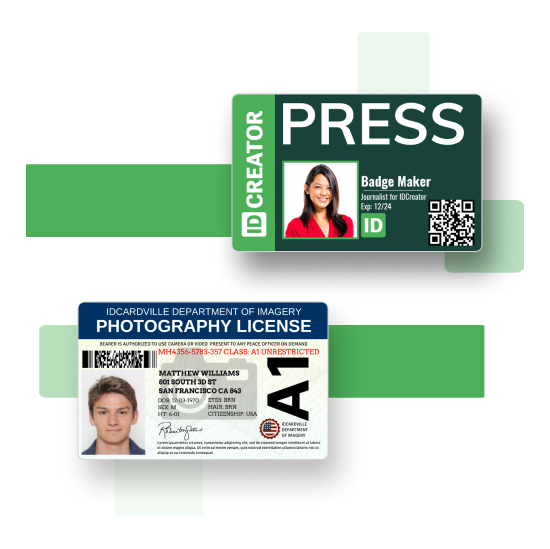 Media Press Pass Id Badge Template Design