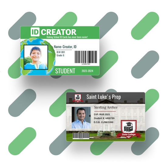Student Id Badge Design Template For School Id Cards
