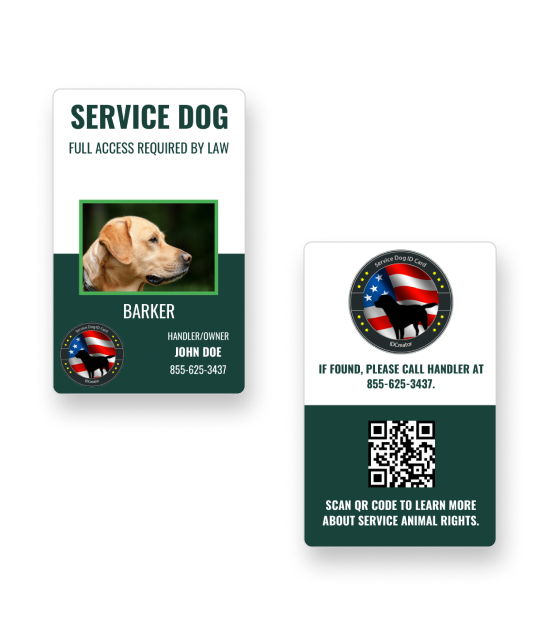 Service Dog Id Card Templates And Badge Maker Idcreator